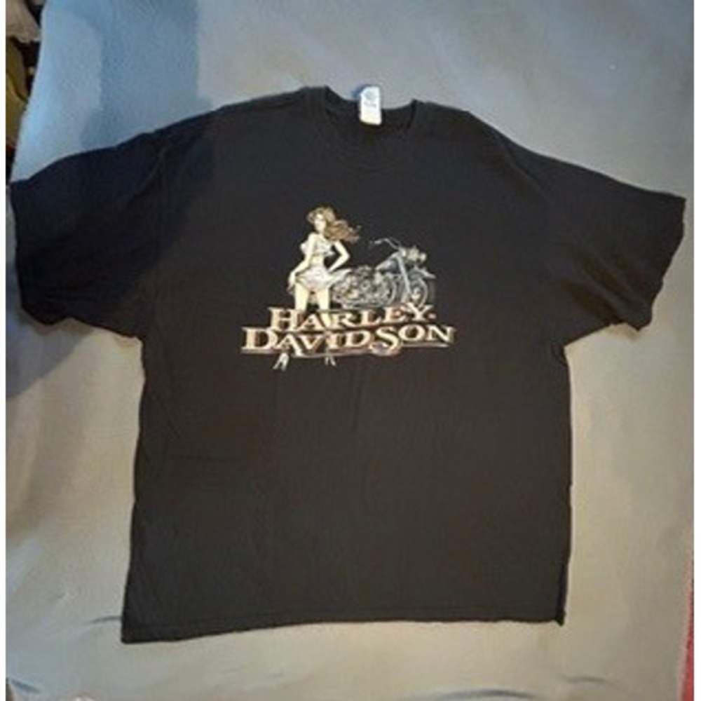 Harley-Davidson T-Shirt Pinup Girl Motorcycle Mile High Aurora Colorado 3XL - Picture 2 of 8